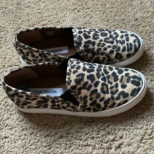 Cheetah Steve Madden slip on sneakers size 7.5